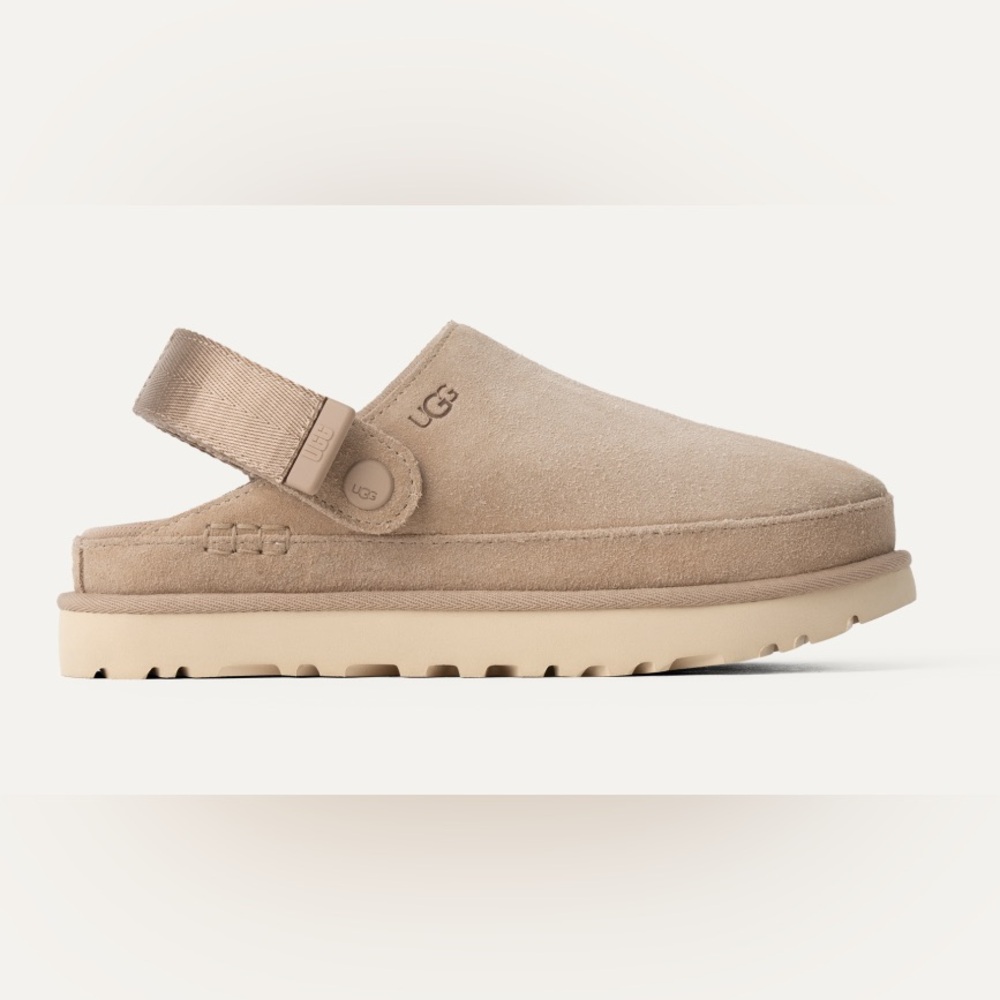 NIB UGG Women's Goldenstar Suede Clogs in Sand US Size 8